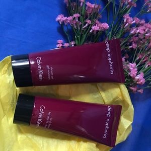 Calvin Klein shower gel and body lotion.